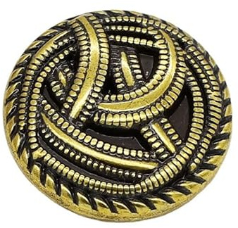 10Pcs Kleidung Knöpfe - Retro Metall Nähen Knöpfe Schaft Runde geformte Knopf Set für Blazer, Anzüge, Mantel, Uniform, Jacke (Gold, 25mm)