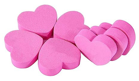 40 Stück Mini-Herz-Nagelfeilen, doppelseitig, Nagelpolierblock, Fingernagel, Schleifschwamm, natürliches Acryl, Nagelformer, Feile, Maniküre-Werkzeuge