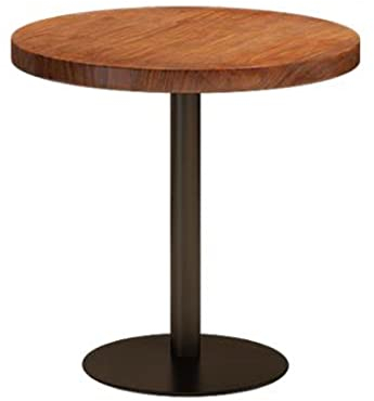 Couchtisch, Esstisch, rustikaler runder Holztisch mit Metallbeinen für Küche, Wohnzimmer, Balkon, Couchtisch, Bristro-Tisch für Café/Bar/Restaurant, geeignet für 2 Personen, Beistelltisch Present