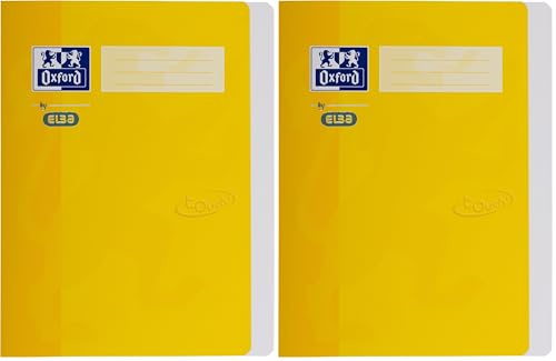 Oxford Schnellhefter A4, fester Karton, Soft Touch-Oberfläche, gelb (Packung mit 2)