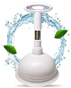 AZK 1x Powerful Suction Drain Plunger for Sinks, Bathrooms, Kitchens, Bath & Shower Drains - Soft Silicone Anti-Tear Drain Plunger Cleaner for Lawn - 16cm Big Cup size Drain Unblocker & 16cm Handle