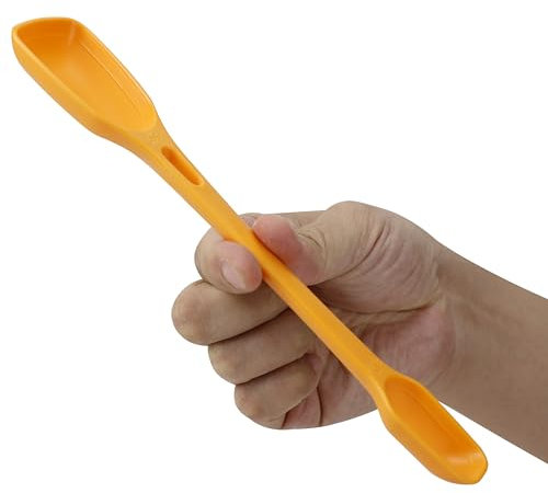 EIKS 2 Pack Plastic Measuring Spoon with Double Sided 1 Tsp (5ml) & 1 Tbsp (15ml) for Serving Coffee Tea Spice Ingredients Cooking Baking