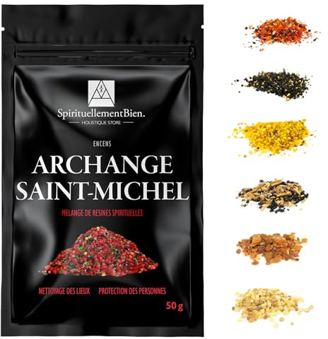 Weihrauch Erzengel Michael – Heiliges & Authentisches Harz in Körnerform 50 g – Für Räuchergefäß oder Duftbrenner – Raumreinigung – Schutz der Personen – Alternative zu Räucherstäbchen/-Kegeln