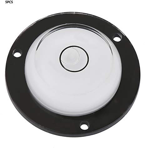 Bulles de Niveau à 5 Niveaux, Bulle de Niveau à Bulle Circulaire en Plastique de qualité Supérieure, Outil de Mesure en Transparent avec Trou de Montage pour Balance, Balance