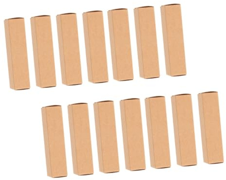 PACKOVE Leere Lippenbalsam Verpackungsbox aus Kraftpapier 50 Stück Kleine Rechteckige Selbstgemacht Kosmetik Organizer Mattschwarz Tragbar Langlebig Multifunktional für Lippenpflege