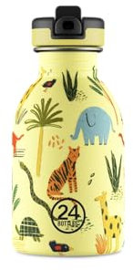 24Bottles Kids Bottle for Kids Primary School and Nursery 250ml Bottle with Cap 100% Airtight Stainless Steel Drinking Bottles Italian Design