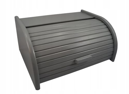 PEEWIT Boîte à pain en bois petite boîte à pain gris centrimètres 31x26x16