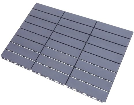 Tofficu 6 Baldosas de Plástico Pp Entrelazadas para Suelo Exterior Terraza y Patio, Fácil Instalación y Uso Versátil, Adecuado para Balcones y Jardines
