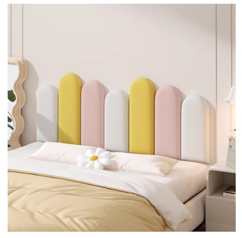HSIRYAOHD 3D Kids Anti-collision Wall Padding, Headboard Wall Decorative, Self-adhesive Fabric Padded Wall Panels for Bedrooms, Children's Room(Multi-colored-07,150x55cm)