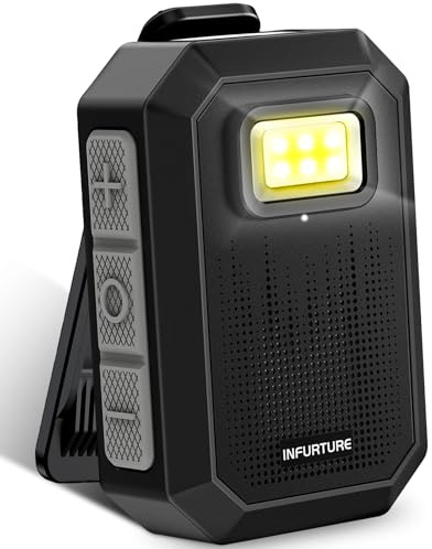 Altoparlanti Bluetooth indossabili IPX7 Impermeabile Clip-On Altoparlante portatile, Altoparlante Bluetooth magnetico/Suono pulito/Coppia stereo/Wireless 5.4 Microfono incorporato/Leggero per
