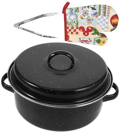 Gatuida Roasted Sweet Potato Pot Convenient Cooking Roaster Enamelware Design for Roasting Pans and Baking Dishes for Oven for Daily Use Cooking Pot and Household Roasting Pan