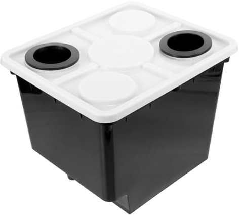 HAKIDZEL Hydroponics System Bucket Soilless Planting Baskets for Vegetable Nursery Durable Plastic Planters with Lid for Greenhouse Cultivation of Herbs and Fruits