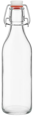 Chabrias Ltd 1 Glass Bottle with Swing Top - Airtight Preserve Bottles for Home Brewing Oil Vinegar Beer Wine Cider Soda - 1000ML/35oz (1)
