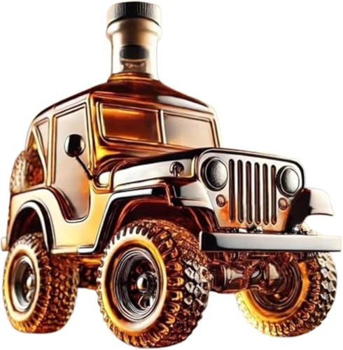 Carafe à Whisky En Forme De Voiture, Bouteille De Whisky Humoristique De 500 Ml, Bouteille En Verre Vintage Pour La Décoration De La Maison, Du Bureau Ou Du Bar, Cadeau Pour Papa Ou Mari.