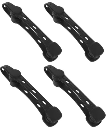 MAGICLULU Lot de 4 Aimants en Silicone Noir pour Papier Sulfurisé de Friteuse à Air Chaud, Accessoires de Cuisson Résistants la Chaleur, Maintien Magnétique Renforcé pour Panier en