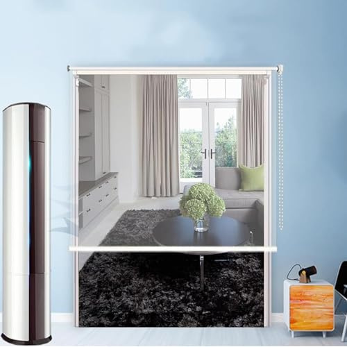 C Roll Up Persienn – vattentäta transparenta rullgardiner utomhus PVC-plast regntät värmeisolerad, idealisk för yttre kontorsdörrar och skiljeväggar (100 x 140 cm)
