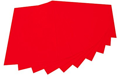 folia 520420 - Bastelfilz, mit feiner Wollqualität, 10 Blatt, 150 g/qm, 20 x 30 cm, hochrot, klebefleckenfreie Verarbeitung - ideal für vielfältige Bastelarbeiten