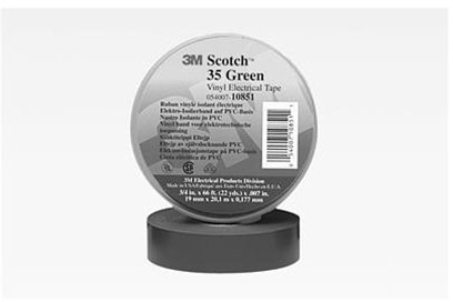 Vinilo 3 m Scotch 35 de codificación de Color cinta aislante, 32 A 221 Degree F, 1250 MV rigidez dieléctrica, 66 x 3/4 Ancho, Naranja