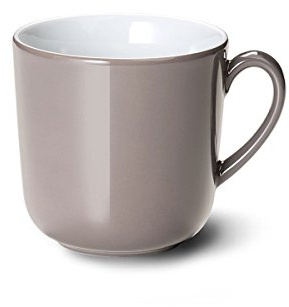 Dibbern Solid Color Becher mit Henkel aus Porzellan, Farbe: Kiesel, Volumen: 0.32 l, 2014400051