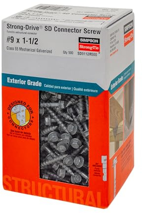 Simpson Strong-Tie SD9112R500 - #9 x 1-1/2 SD Connector Screw 500ct