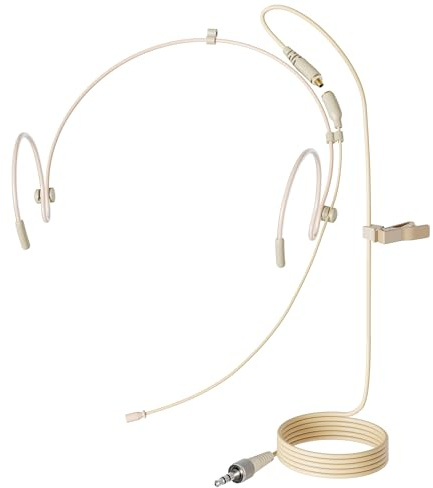 J K Professional Headset/Headworn Microphone MIC-J 071S Compatible with Sennheiser Wireless System - Omnidirectional Mic - Super Lightweight & Creative Design & Smallest Cartridge