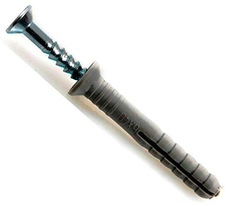 Wkret-met 200x Qualitäts Rahmendübel / Nageldübel 6x40 mm mit verzinkter Kreuz Stahl Nagelschraube aus namhafter europäischer Produktion - keine China Billigproduktion