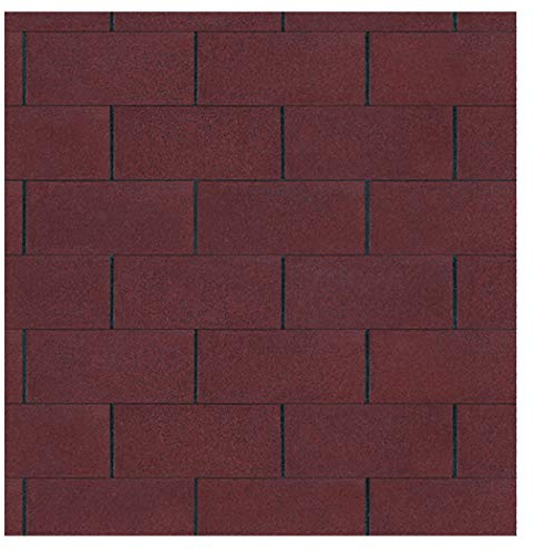 Gartenpirat Bardeaux de toiture en Bitume Bardeaux de toiture rectangulaires pour abri de Jardin, Remise à Outils, pavillon et abri de Voiture (Rouge, 3 m²)