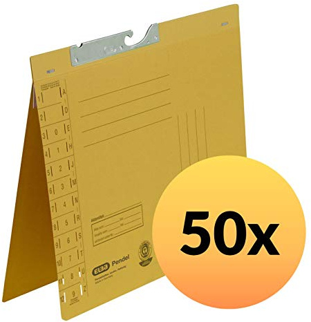 ELBA Pendelhefter, Manilakarton, gelb, 50er Pack