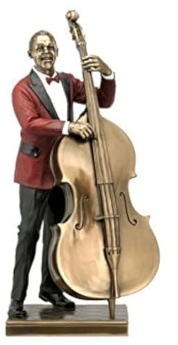 JFSM INC. Kontrabassspieler-Statue, Skulptur, Jazz Band Collection