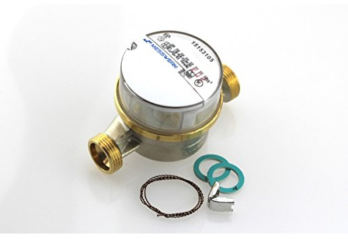 Wasserzähler kalt QN 1,5 DN20 3/4 Anschlussgewinde 1 -130 mm, beglaubigt, geeicht