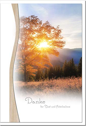 metALUm Danksagungskarten TRAUER | Sonnenuntergang | 10 Karten | 1501015