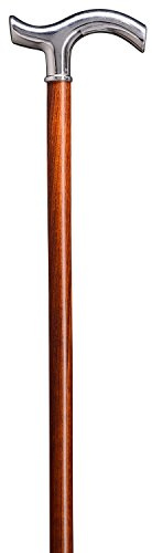 Designer Gehstock Gehhilfe schlanker Holzstock Fritz SILVER kirsche