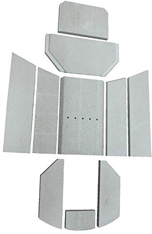 Habillage de foyer D pour poêles à cheminée Polar 6 de Oranier - vermiculite - 10 pièces