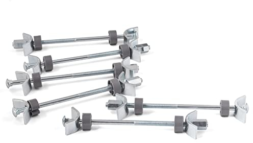 LouMaxx Connettori per Piani di Lavoro 150 mm, Set di 6 - Soluzione Sicura e Stabile per Collegare Mobili e Pannelli