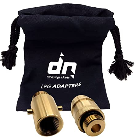 DN Autogas Parts LPG GPL 21,8 mm LH Autogas Safefill Lot d'adaptateurs de recharge à baïonnette Euronozzle avec sac