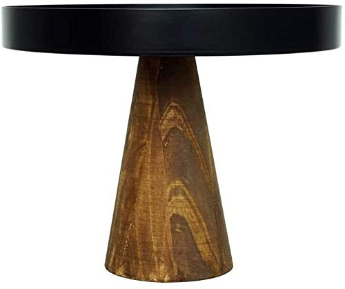 Kuchenstand Set Schwarze Kuchenablage Holz Hohe Füße Dessert Tisch Display Stand Urlaub Party Dekoration Obst Platte Multifunktionale Brotschale Halter (Color : Small)