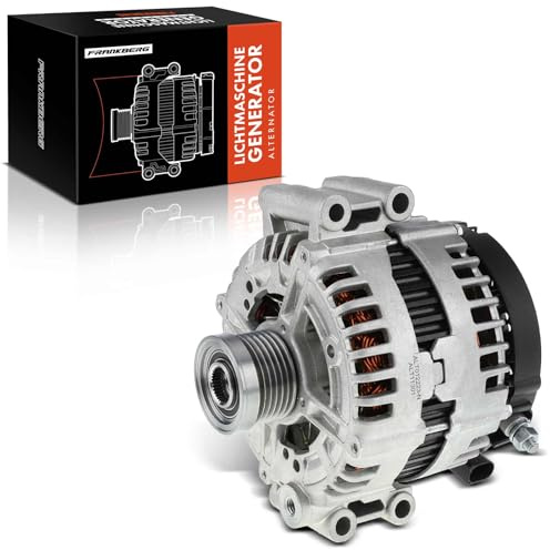 Frankberg 1x Lichtmaschine Generator mit Freilaufriemenscheibe Kompatibel mit 3er E90 323i 325i 2.5L 3.0L 2006-2011 5er E60 523i 525i 530i 2.5L 3.0L 2007-2010 Replace# 12317550968