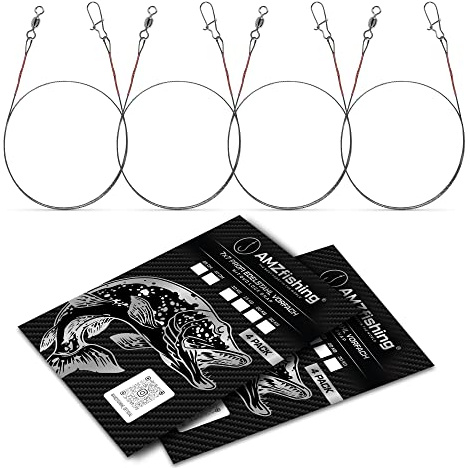 AMZfishing® 7 x 7 stålfack i 25 eller 40 cm | fiske av rovfiskar | fiske av gädda | fisketillbehör | gädda | fiskeutrustning | gädda | fiskeutrustning (40 cm, 15 kg)
