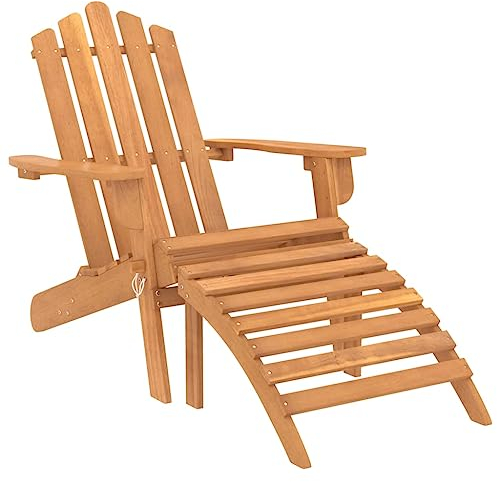 vidaXL Adirondack-Gartenstuhl mit Fußstütze Massivholz Akazie