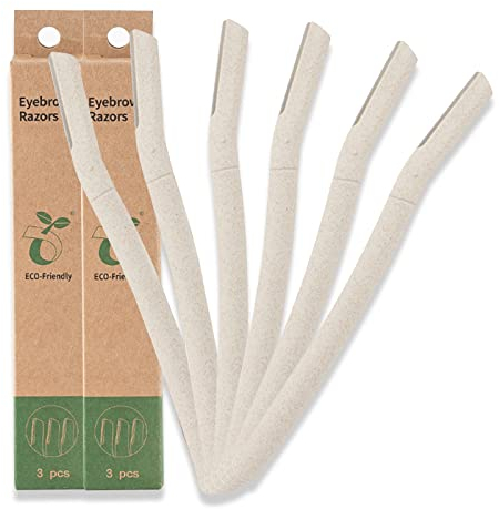 EZ TATTOO Umweltfreundlicher Dermaplane Rasierer - 6 Stück für Frauen, Biologisch abbaubar, Gesichts- und Körperrasierer
