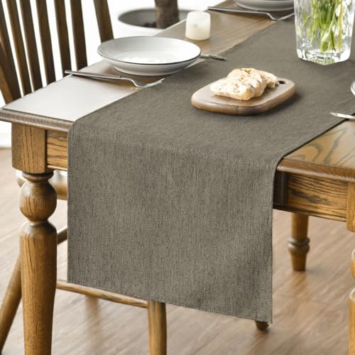 Artoid Mode Kaffeebraun Tischläufer, Herbst Abwaschbar Küche Esstisch Tisch Dekoration Drinnen Urlaub Party Dekor 40x140 cm | Saisonal Herbst Abwaschbar Küche Esstisch Tisch Dekoration Drinnen Urlaub Party Dekor