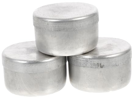 BESTonZON 3pezzi Barattoli Pesatura Alluminio Per Laboratorio Contenitori Per Campionamento Terreno Strumento Pratico e Compatto Per Pesature Di Sostanze Chimiche