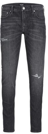 JACK & JONES herrjeans, Svart denim, 27W / 30L