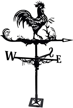 Windfahne Wetterfahne Hahn Windfahne Edelstahl Wetterfahne Retro Wetterhahn Richtungsanzeiger Gartenmontage Hofdekoration