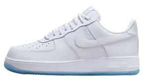 NIKE Air Force 1 '07 FV0383 - Zapatillas deportivas para hombre (blanco/plateado reflectante/azul industrial/blanco 100), talla 44
