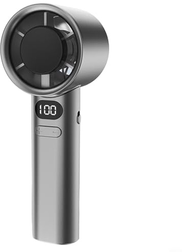 120 Speed High-speed Small Fan, Handheld Infinitely Variable Speed Small Fan, USB Turbo Handheld Violent Fan (grey)
