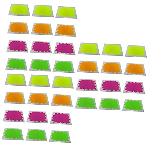 Lurrose 3stücke Preisetiketten Aufkleber Für Supermärkte Abnehmbar Fluoreszierende Farben Für Einzelhandel Und Garagenverkäufe