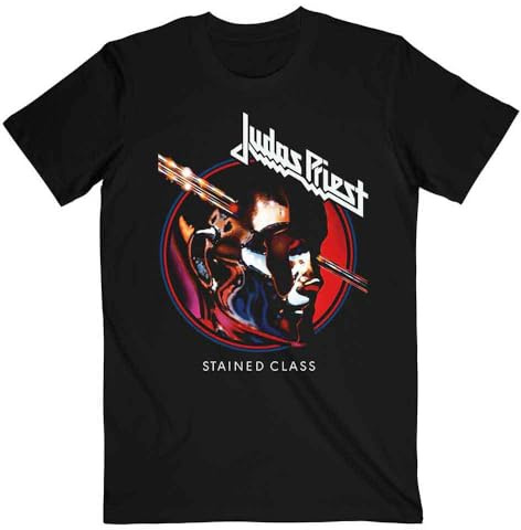 Rock Off officially licensed products Judas Priest Stained Class Album Circle Officiel T-Shirt Hommes Unisexe (Small)