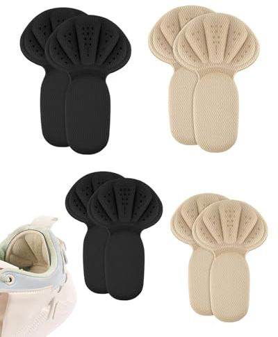 TPZORJX 4 Paia di Cuscinetti per Tallone Cuscinetti per Scarpe Troppo Grandi Autoadesivi Inserti per Scarpe Spesse Solette Posteriori Anti Vesciche Protezioni per Il Tallone Donne e Uomini 2 colori