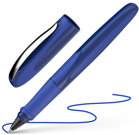 Schneider 187815 Ray Tintenroller (Nachfüllbar mit Standard Tintenpatronen, geeignet für Rechts- und Linkshänder) space blue